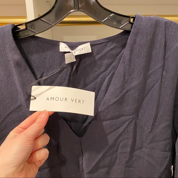 Amour Vert NWT navy tunic large - Picture 2 of 4